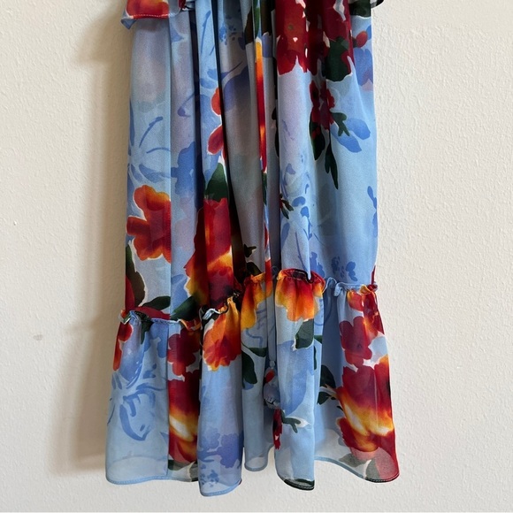 MISA Los Angeles Dress Blue Multi Floral - Picture 6 of 8